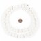 The Bead Chest White Circular Natural Wood Beads (15x15mm): Organic Eco-Friendly Wooden Bead Strand for DIY Jewelry, Crafts, Necklace and Bracelet Making